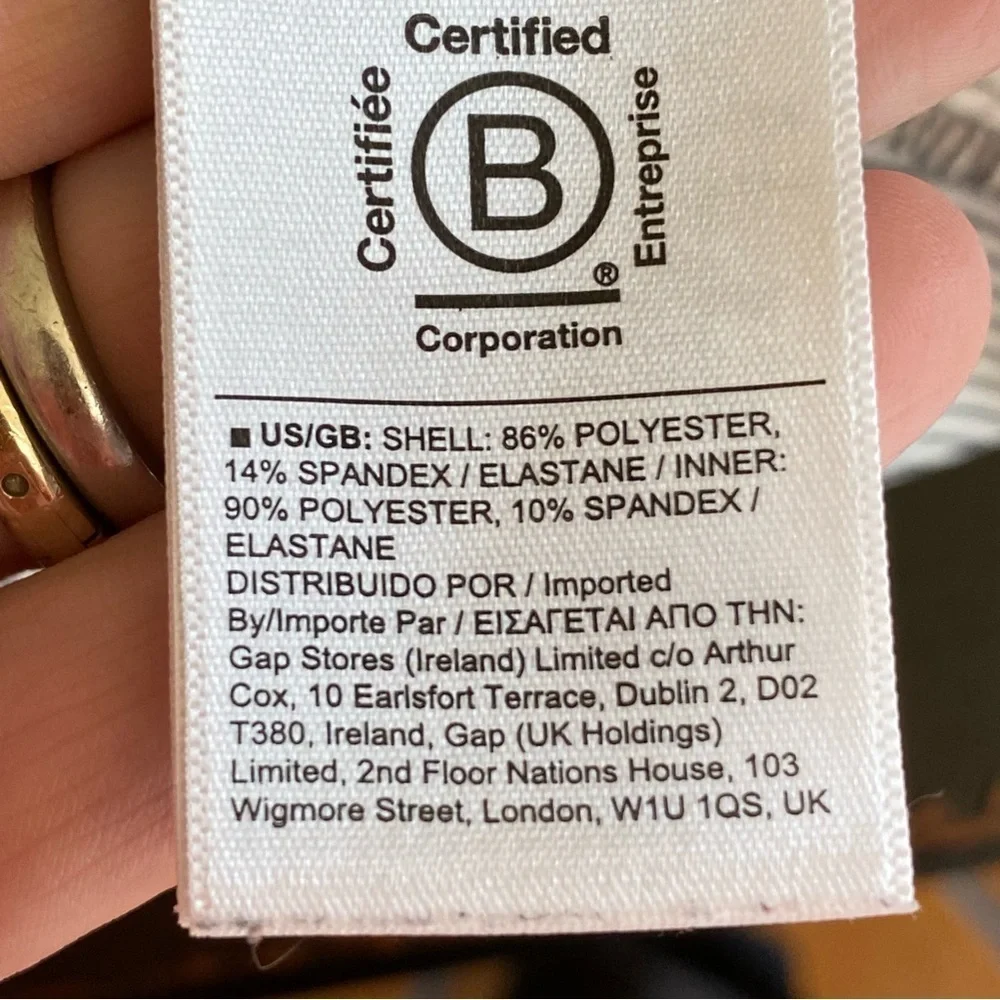 Athleta Brooklyn Women Skirt Skort Size 6 Striped Stretch Gray White Zip Pockets - Picture 7 of 9